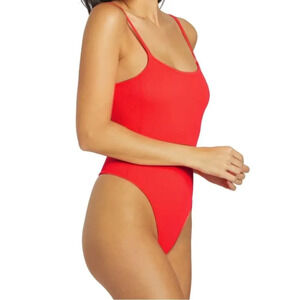 Free People Free Throw Swimsuit Hot Watermelon Medium